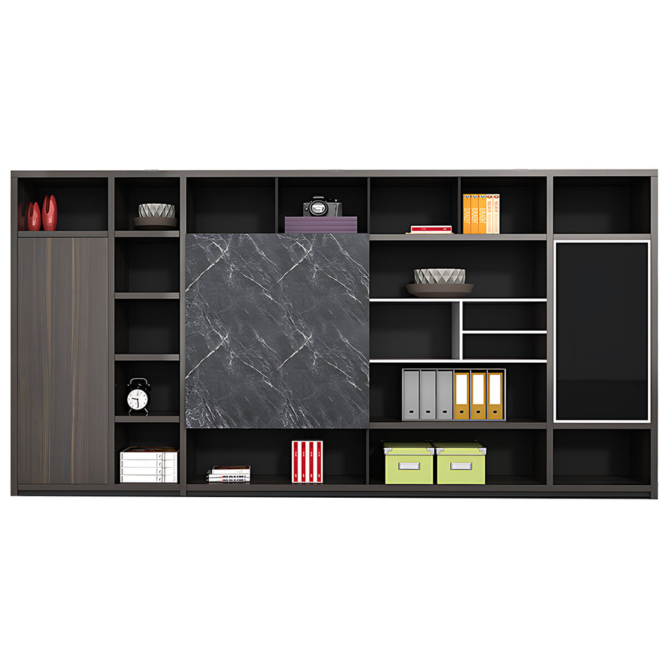 Executive Desk With Wiring Box Curtain Board Side Cabinet Vents LBZ-1081