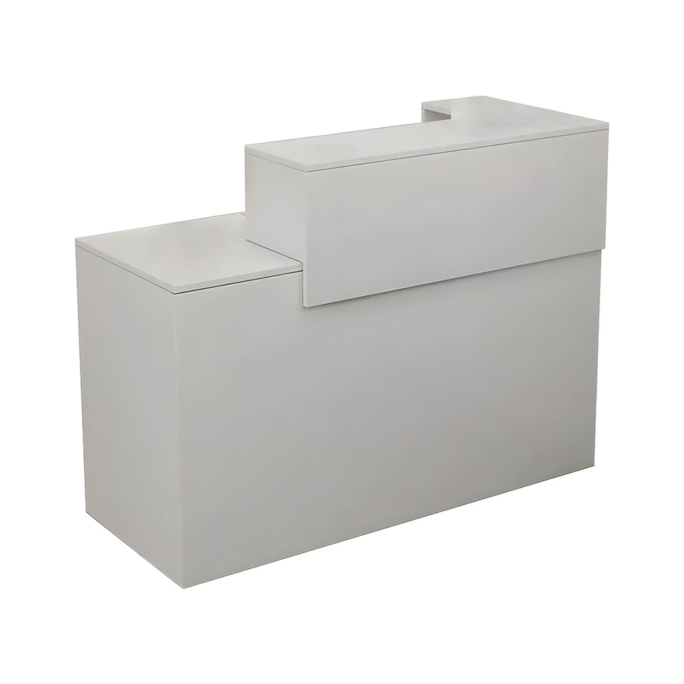 Double-layer Countertop Small Reception Desk with Drawers and Keyboard Tray for Stores JDT-1086