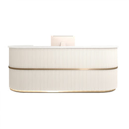 Reception Desk Clothing Store Women's Curved Reception Front Desk JDT-7190