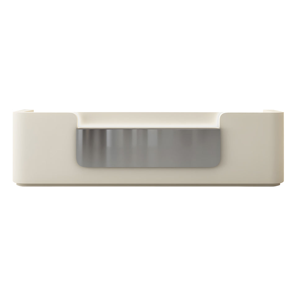 Modern Reception Desk 63-150 in Wide with File Drawers for Office Lobby
