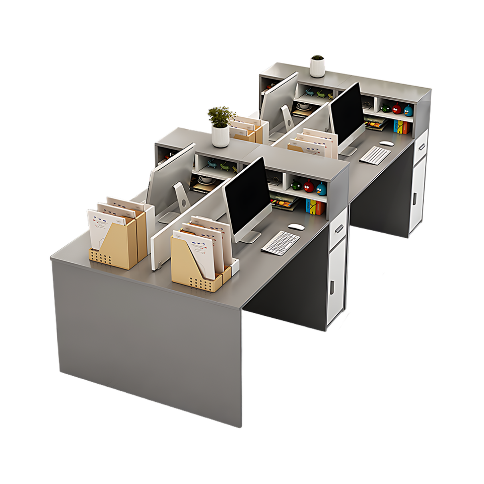 Sturdy And Spacious Office Desk With Thickened Tabletop And Ample Storage BGZ-2033