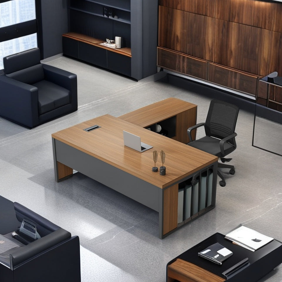 Classic Office Boss Desk Executive Furniture Side Cabinet Meets Various Office Desk LBZ-1042