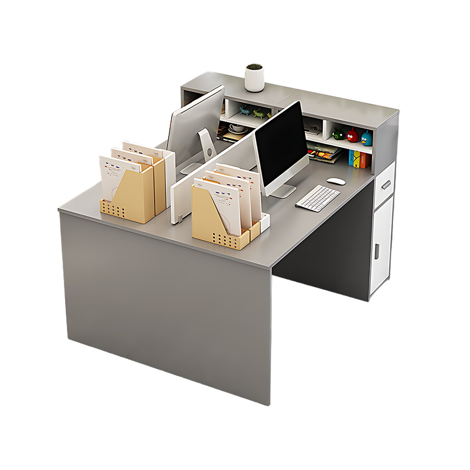 Sturdy And Spacious Office Desk With Thickened Tabletop And Ample Storage BGZ-2033