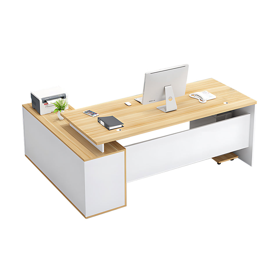 Sleek And Versatile Executive Desk With Secure Storage And Smooth Finish LBZ-2145