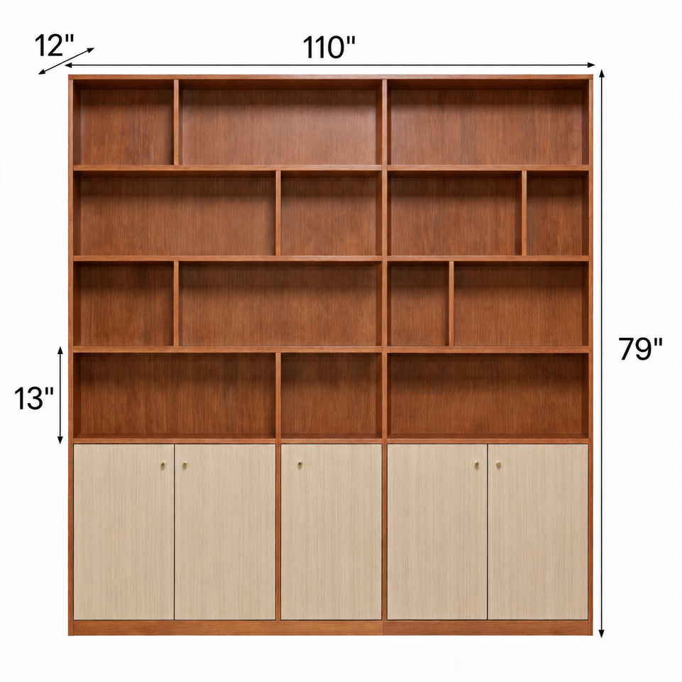 File Cabinet 71-79 in Tall with Solid Wood for Office