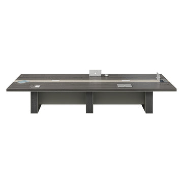 Color-Blocked Conference Table with Cable Management for Meeting Rooms HYZ-1025