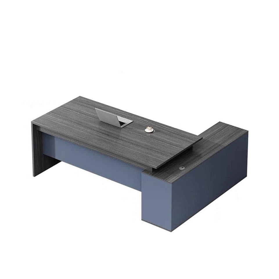 Office Desk Executive Desk With Curtain Plate With Side Cabinet with Wiring Hole LBZ-1068