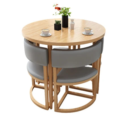 4-Seater Reception 31" Table and Chair Set with Space-Saving Design JDZH-2021