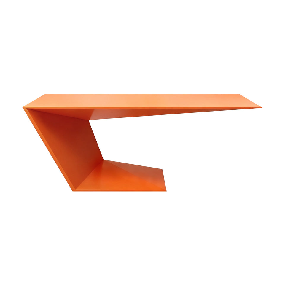 Sleek White Executive Desk With Oddly Shaped Modern and Stylish Office Table LBZ-042