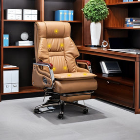 Leather boss chair business massage rotating office chair reclining lift swivel chair BGY-1064