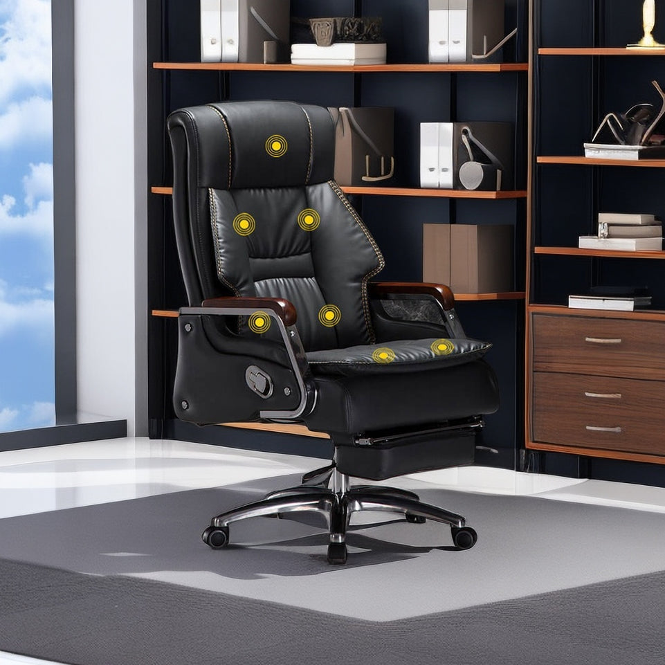 Leather boss chair business massage rotating office chair reclining lift swivel chair BGY-1064