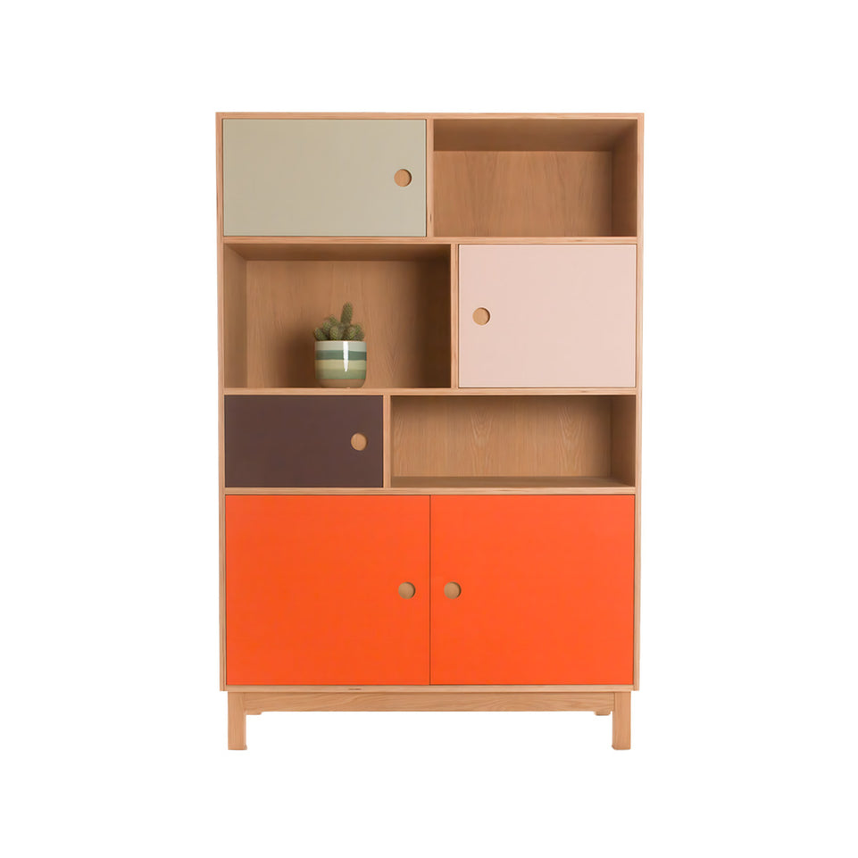 Elegant Multi-Functional Storage Cabinet with Doors, Open and Closed Shelves, and Soft-Close Hinges CWG-2182