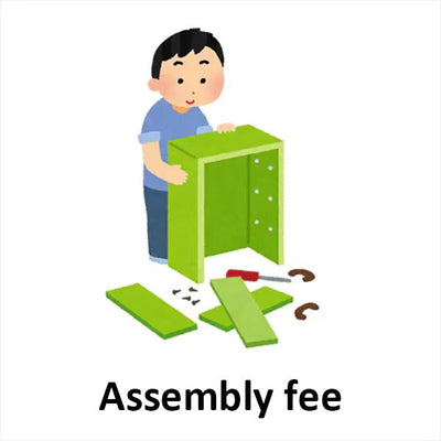 Assembly fee for wooden cabinets + $98.66 (excluding tax $89.69)