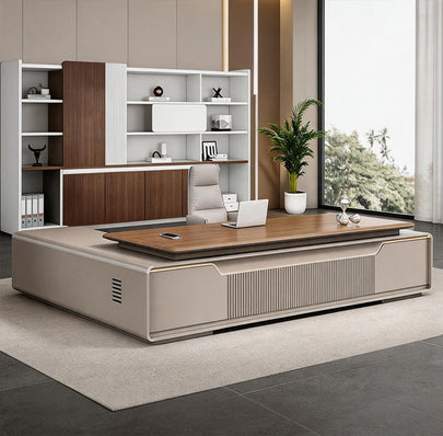 Private Office with Executive Desk and Storage Cabinet