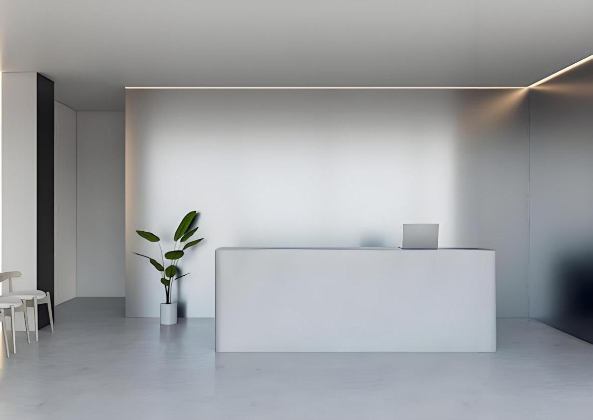 Sleek and Stylish: The Art of Minimalist Reception Desk Design - Kaguyasu