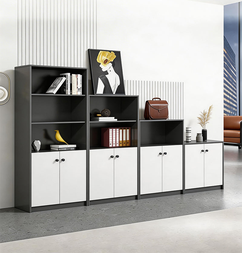 File Cabinet 31-79 in Tall with U-Shaped & Solid Wood for Office