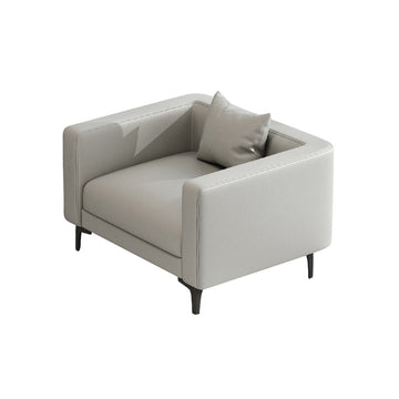 Modern Reception Desk with Genuine Leather, Sectional & Modular for Office Lobby