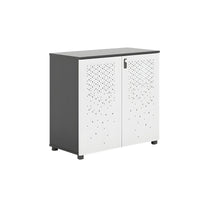 Sleek Lockable Metal Wood Cabinet for Office Storage, Adjustable Shelves, Durable Steel Doors, Spacious Partitioned Organizer CWG-2173