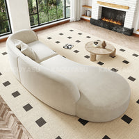 Minimalist Soft Curved Sofa with Single Armrest for Living Room SZ-SF-0003（In Stock）