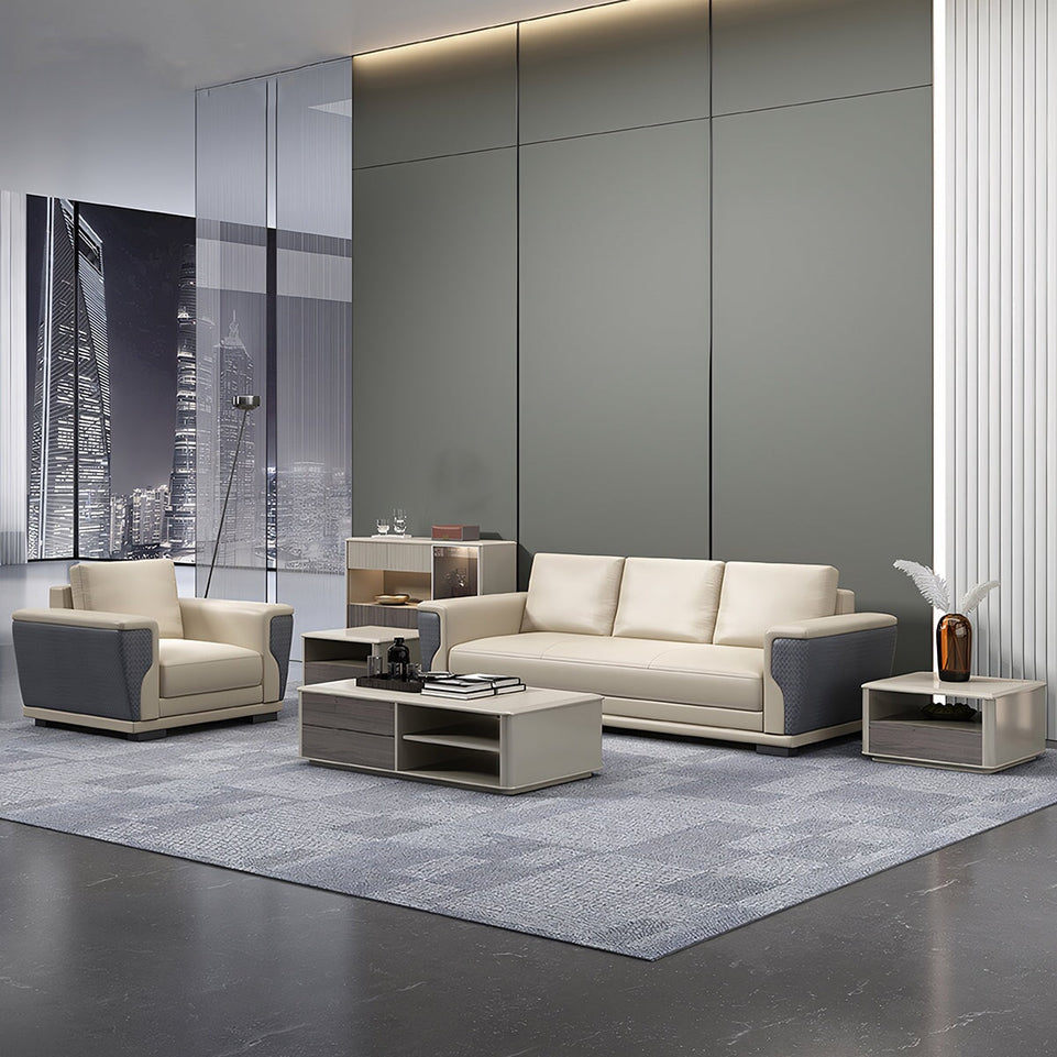 Modern and Simple Leather Office Sofa for Reception Areas JDSF-K030