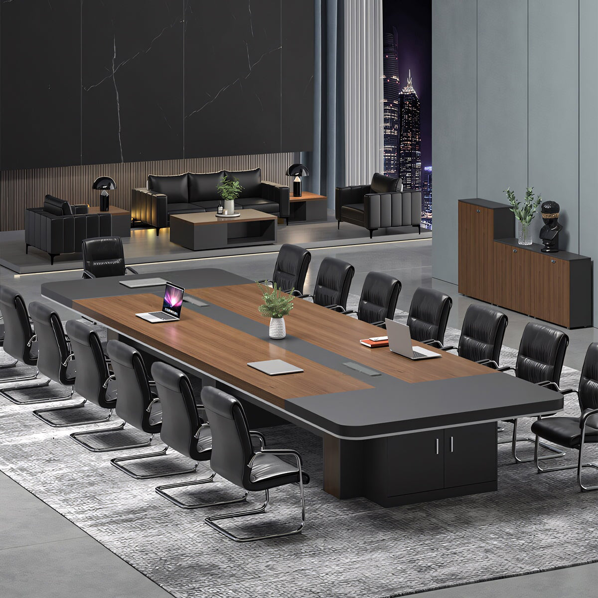 Large Conference Table Layout Customizable Luxury Durable Large Wooden Conference Table In Stock ...