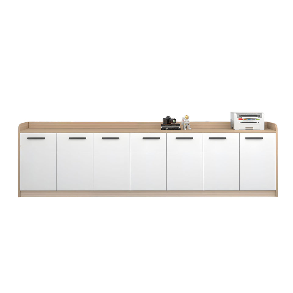 Premium Wooden Floor-Standing Office Tea Cabinet With Lockable Drawers And Spacious Storage For Office Essentials CWG-2163