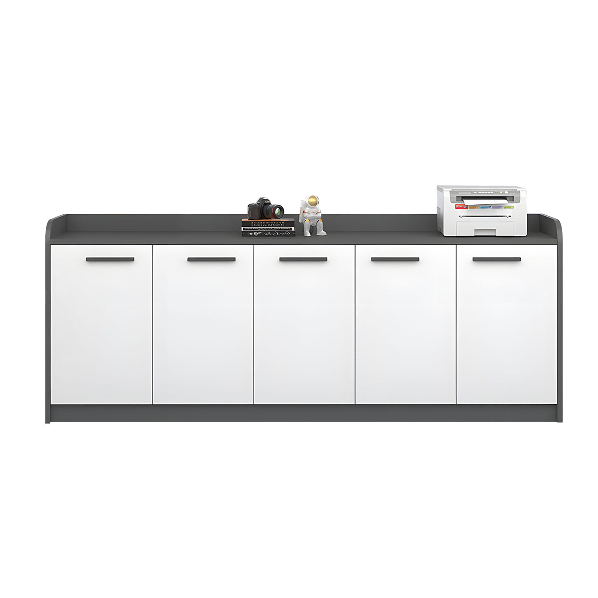 Premium Wooden Floor-Standing Office Tea Cabinet With Lockable Drawers And Spacious Storage For Office Essentials CWG-2163