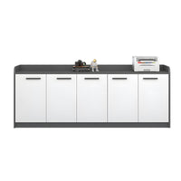 Premium Wooden Floor-Standing Office Tea Cabinet With Lockable Drawers And Spacious Storage For Office Essentials CWG-2163