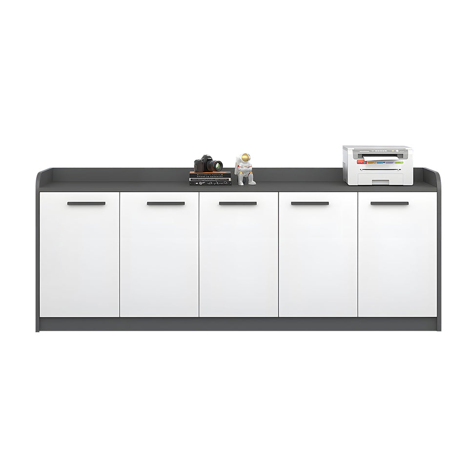 Premium Wooden Floor-Standing Office Tea Cabinet With Lockable Drawers And Spacious Storage For Office Essentials CWG-2163