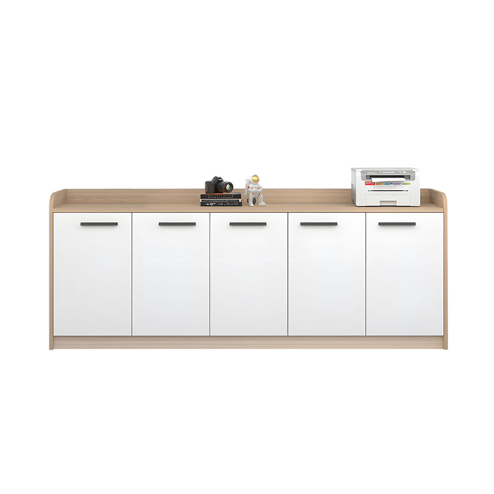 Premium Wooden Floor-Standing Office Tea Cabinet With Lockable Drawers And Spacious Storage For Office Essentials CWG-2163