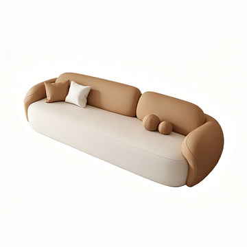 Modern Sofa 27-89 in Wide with Curved, Solid Wood & Lumbar Support for Reception Area