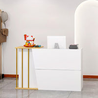 Compact Front Desk with Drawers and Storage Shelf for Store JDT-1078