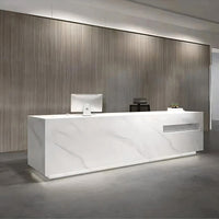 Custom Marble Reception Desk: Stylish and Functional Office Furniture JDT-055