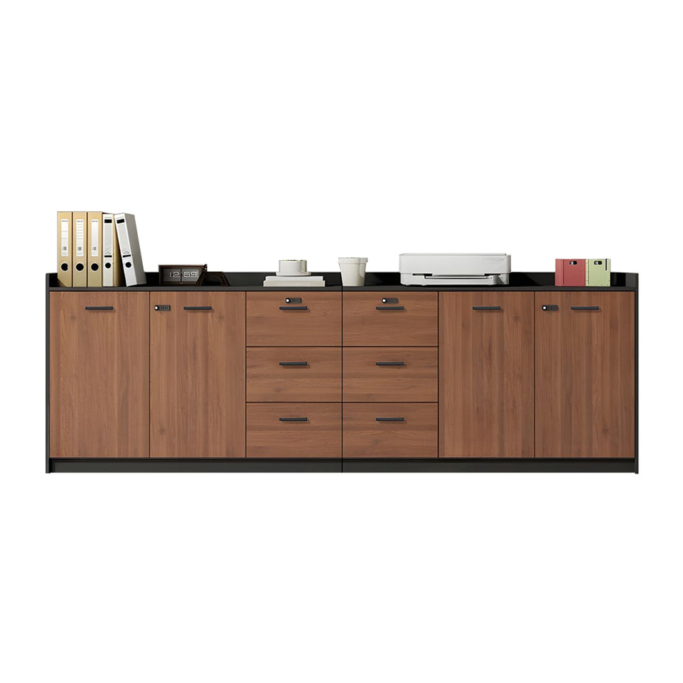 Contemporary Floor-Standing Office File Cabinet with Lockable Storage, Adjustable Shelves, and Spacious Drawers CWG-2176