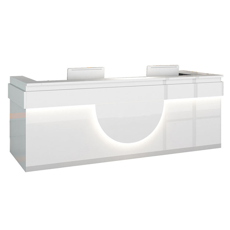 Modern and Stylish Reception desk, Light wood grain color  JDT-7247