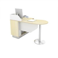 Premium Antibacterial Medical Consultation Desk With Spacious Storage And Durable Stainless Steel Base YLJJ-2018