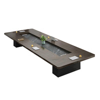 Modern Elegant Eco-Friendly Conference Table with Cable Management and Storage for Offices & Meetings HYZ-2111