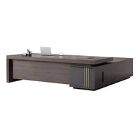 Boss Office Computer Executive Desk Double Layer Boss Desk With Dual Cabinet Design  LBZ-1031