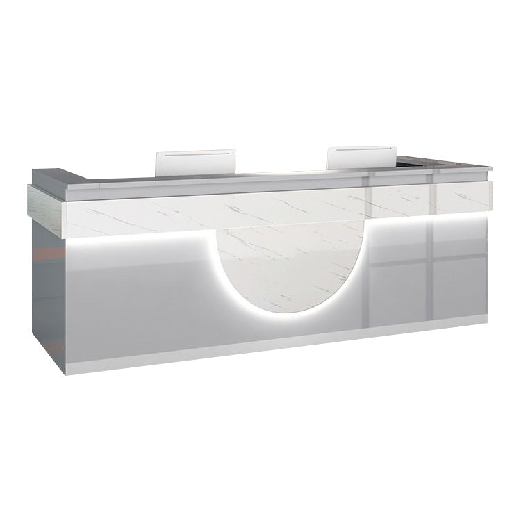 Modern and Stylish Reception desk, Light wood grain color  JDT-7247