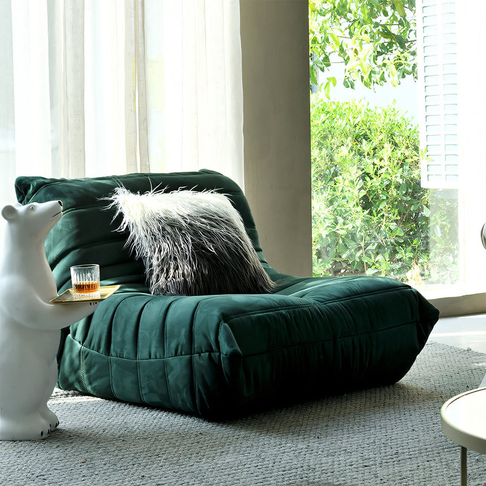 Minimalist Caterpillar-Style Bean Bag Sofa with Thick Sponge Cushions for Living Rooms and Balconies BSF-022