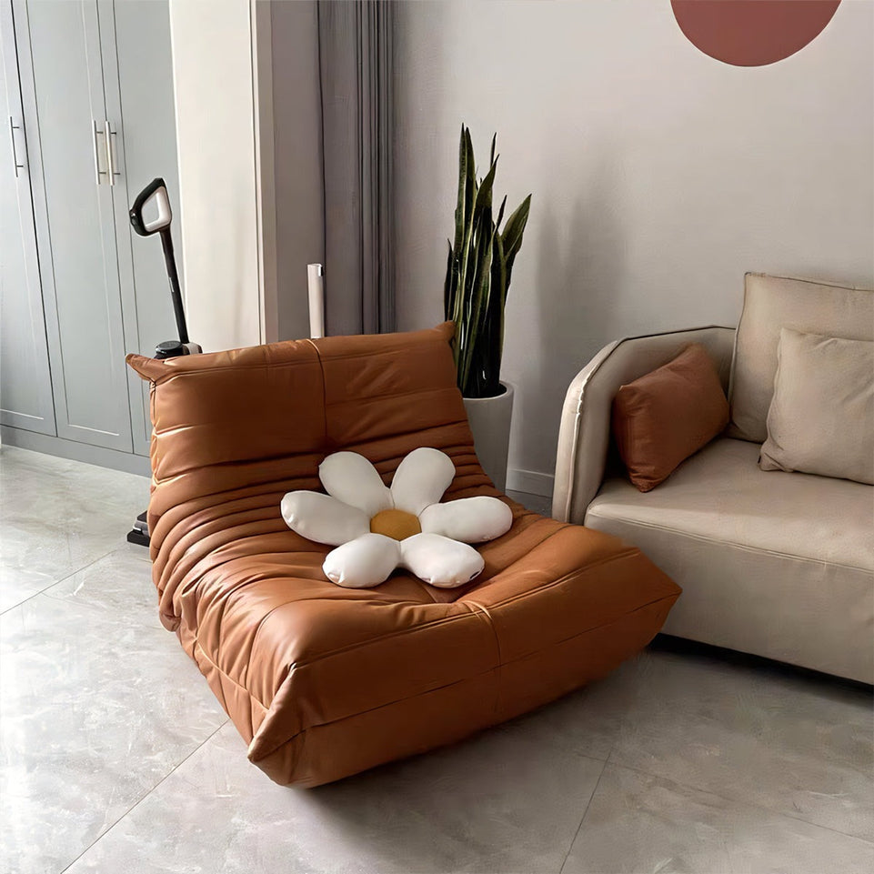 Minimalist Caterpillar-Style Bean Bag Sofa with Thick Sponge Cushions for Living Rooms and Balconies BSF-022