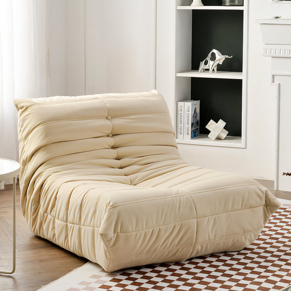 Minimalist Caterpillar-Style Bean Bag Sofa with Thick Sponge Cushions for Living Rooms and Balconies BSF-022