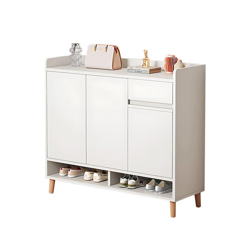 Premium Solid Wood Entryway Shoe Cabinet With Spacious Storage, Adjustable Shelves And Soft-Close Press Doors For Modern Homes CWG-02266
