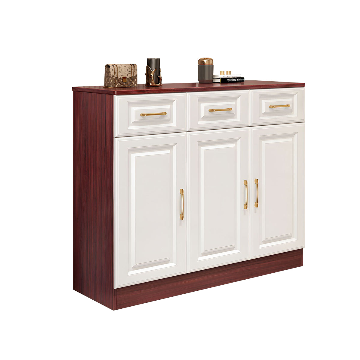Sleek Contemporary Wooden Entryway Shoe Cabinet For Hallways And Living Rooms With Adjustable Shelves CWG-2162