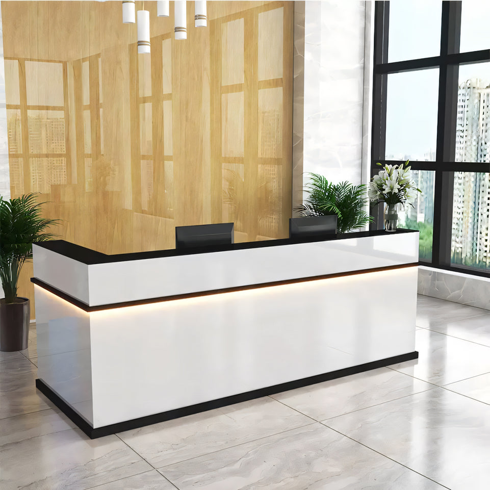 Compact Straight Front Desk with Keyboard Tray and Lockable Drawer for Offices JDT-1049