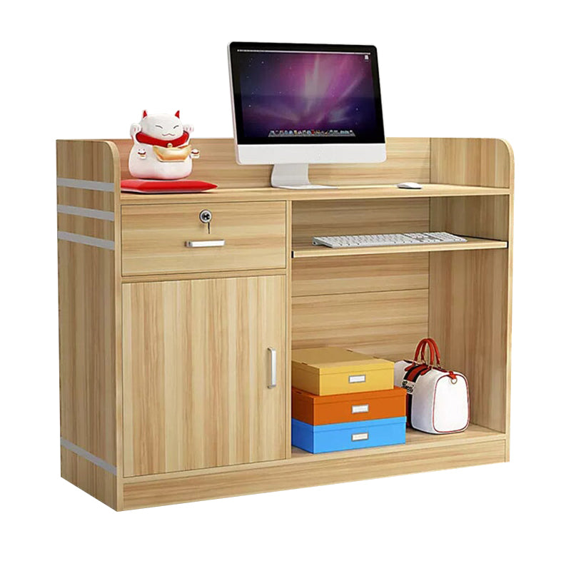 Stylish Reception Desk for Boutique Apparel Stores and Beauty Salons with Large-Capacity Storage and Key-Locked Drawers JDT-10109