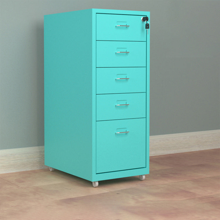 Grey Modern Metal Office Cabinet with Lockable Drawers for Files and Storage WJG-725-15（Sale Event）