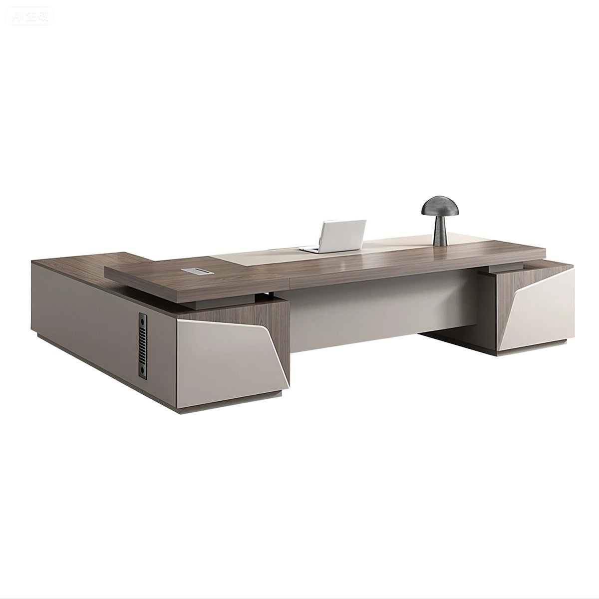 Creative And Unique President Executive Office Desk With Flip-Top Wire Box And Secure Storage Drawers LBZ-103