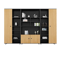 Rectangular Wooden File Cabinet with Open Storage Compartments WJG-745