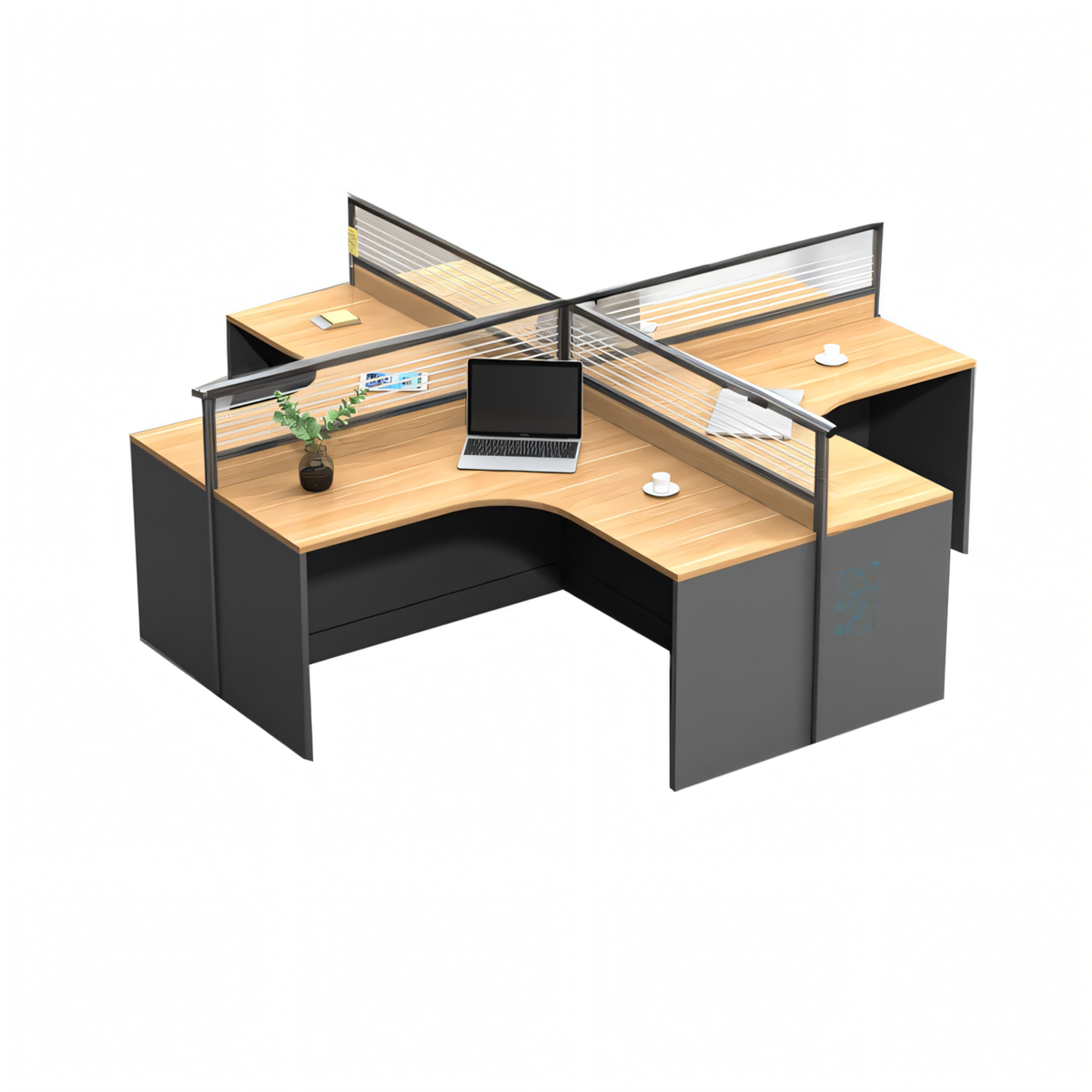 Mastercard Desk Modern Office Furniture Set with Partitioned Desks BGZ-229